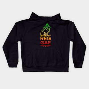 Minimalist Reggae Lion Rasta Colors Reggae Kids Hoodie